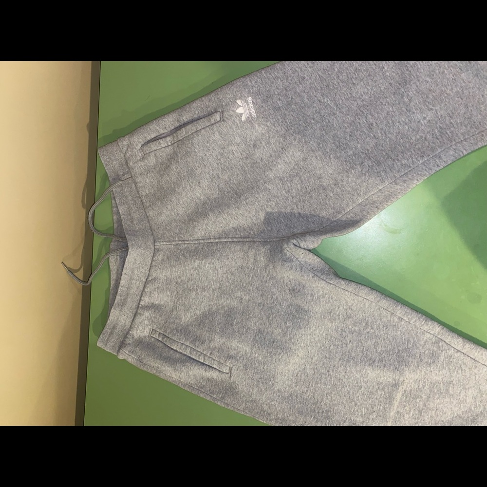 Gray Adidas sweatpants